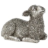 LENE BJERRE Easter decoration - Sheep lying silver, 9 x 6 cm - Easter Decoration