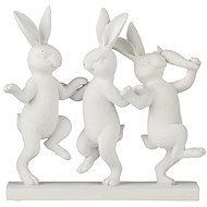 LENE BJERRE Easter decoration - Three dancing white rabbits, 15 x 15 cm - Easter Decoration
