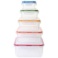 LocknLock Set of food jars 5 pcs square - Food Container Set