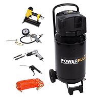POWX1751 - Kompresor 1100W 50L plus 9 ks přísl. bezolejový - Compressor