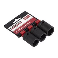 KRT095100 - 3pcs sockets 17-19-21mm 1/2" - Standard Socket Set