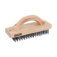 Kreator KRT561001 Handheld wire steel brush 6 rows, wooden - Wire Brush
