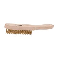 Kreator KRT561003 Handheld wire brass brush 4 rows, wooden - Wire Brush