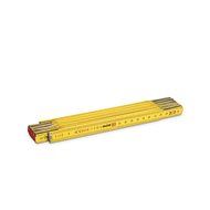 KREATOR Folding tape measure, wooden KRT701001, yellow, 2 m - Metre