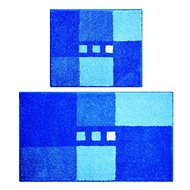 LineaDue MERKUR Set 2 pcs (40x50cm without Cutout + 50x80cm) SET, Blue - Bath Mat