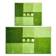 LineaDue MERKUR Set 2 pcs (40x50cm without Cutout + 50x80cm) SET, Green - Bath Mat