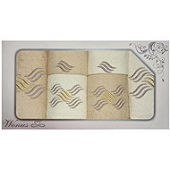 4sleep Gift pack of towels and bath towels Wenus VI waves beige and cream - Towel Set