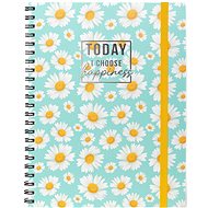 Legami Trio Spiral Notebook - Maxi Daisy (Today I choose happiness) - Notepad
