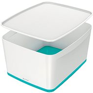 Leitz WOW MyBox, size L, White/Ice Blue - Storage Box