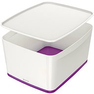 Leitz WOW MyBox, size L, White/Purple - Storage Box