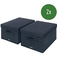 Leitz Fabric Textile storage box with lid M 2 pcs 20,3 × 28,5 × 38 cm - Storage Box