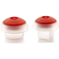 Lékué Set of egg cooking moulds (square+cylinder) | transparent - Cookie-Cutter