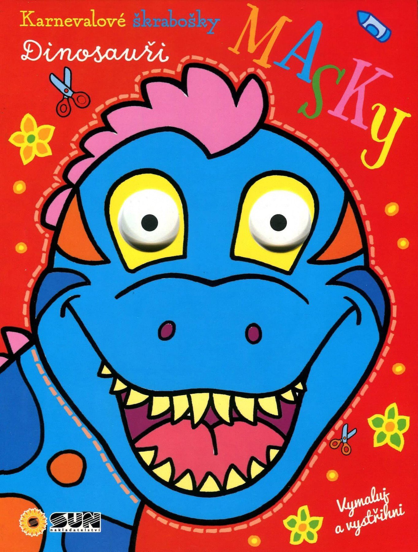 Karnevalové škrabošky DINOSAŘI - 