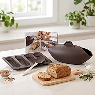 LEKUE Bread and Baguette Set Lékué Kit Bread Starter | Brown - Baking Mould
