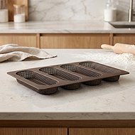 Silicone Baguette Baking Tin, Brown - Baking Mould
