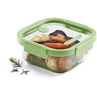 Lékué Glass hermetic food jar Square Glass, square, 320 ml, green - Storage Jar