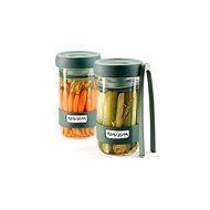 Lékué Fermentationsgläser-Set Kit Pickles, 2 Stück - Einmachglas 