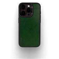 Lemory iPhone 15 Pro Max kožený kryt tmavě zelený - Phone Cover