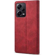 Lenuo Leather flip for Xiaomi Redmi Note 12 5G, red - Phone Case