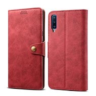 Lenuo Leather for Samsung Galaxy A7, Red - Phone Case
