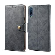 Lenuo Leather for Samsung Galaxy A7, Grey - Phone Case