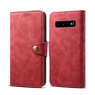 Lenuo Leather for Samsung Galaxy S10, Red - Phone Case