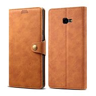 Lenuo Leather for Samsung Galaxy J4+, Brown - Phone Case