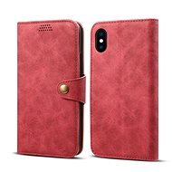 Lenuo Leather for iPhone X/Xs, Red - Phone Case