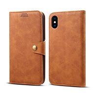 Lenuo Leather for iPhone X/Xs, Brown - Phone Case