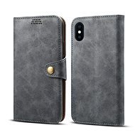 Lenuo Leather for iPhone X/Xs, Grey - Phone Case
