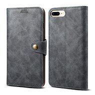 Lenuo Leather tok iPhone 8 Plus/7 Plus készülékhez, szürke - Mobiltelefon tok