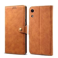 Lenuo Leather tok Honor 8A készülékhez, barna - Mobiltelefon tok