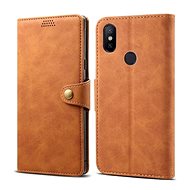 Lenuo Leather for Xiaomi Mi A2, Brown - Phone Case