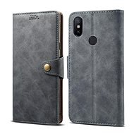 Lenuo Leather tok Xiaomi Mi A2 készülékhez, szürke - Mobiltelefon tok