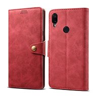 Lenuo Leather for Xiaomi Redmi Note 7, Red - Phone Case