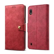 Lenuo Leather for Samsung Galaxy A10, Red - Phone Case