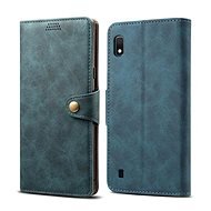 Lenuo Leather for Samsung Galaxy A10, Blue - Phone Case