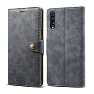 Lenuo Leather for Samsung Galaxy A70, Grey - Phone Case