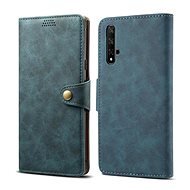 Lenuo Leather tok Honor 20/Huawei Nova 5T készülékhez, kék - Mobiltelefon tok