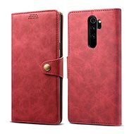 Lenuo Leather for Xiaomi Redmi Note 8 Pro, Red - Phone Case