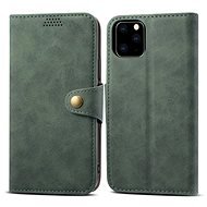 Lenuo Leather iPhone 11 Pro típushoz, zöld - Mobiltelefon tok