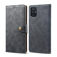Lenuo Leather for Samsung Galaxy A71, Grey - Phone Case