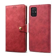 Lenuo Leather Samsung Galaxy A71 piros tok - Mobiltelefon tok