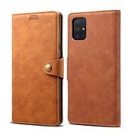 Lenuo Leather for Samsung Galaxy A71, Brown - Phone Case