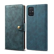 Lenuo Leather for Samsung Galaxy A51, Blue - Phone Case