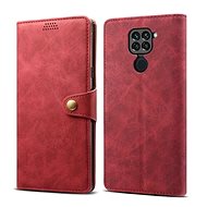 Lenuo Leather for Xiaomi Redmi Note 9, Red - Phone Case