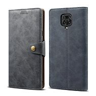 Lenuo Leather pre Xiaomi Redmi Note 9 Pro/ Note 9S, sivé - Puzdro na mobil