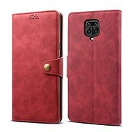 Lenuo Leather for Xiaomi Redmi Note 9 Pro/Note 9S, Red - Phone Case