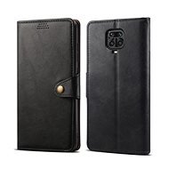 Lenuo Leather for Xiaomi Redmi Note 9 Pro/Note 9S, Black - Phone Case