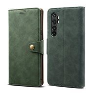 Lenuo Leather Xiaomi Mi Note 10 Lite zöld tok - Mobiltelefon tok